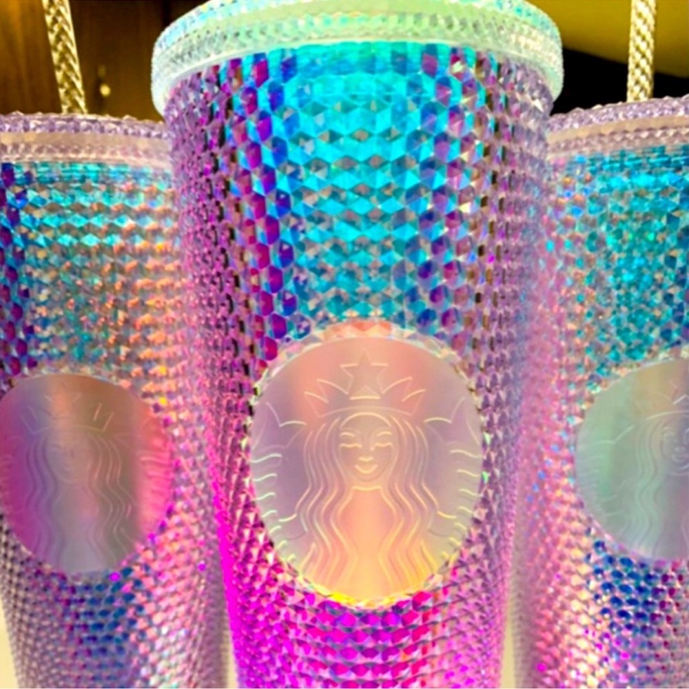 ORIGINAL UNICORN US 2018 IRIDESCENT JEWEL DIAMOND CRYSTAL CUT TUMBLER MERMAID - Picture 4 of 7